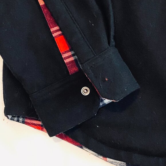 Banks Journal reversible jacket unisex Men's Medium barn jacket black red plaid - Picture 9 of 12